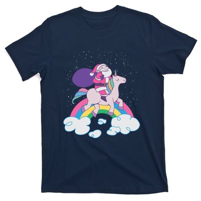 Santa Riding Unicorn T-Shirt