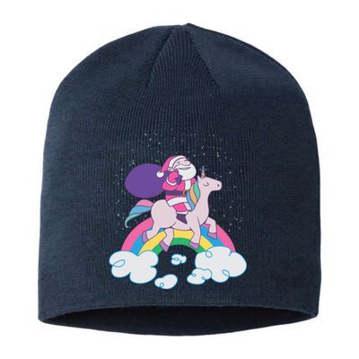 Santa Riding Unicorn Sustainable Beanie