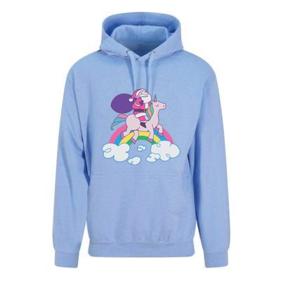 Santa Riding Unicorn Unisex Surf Hoodie