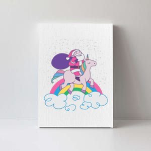 Santa Riding Unicorn Canvas