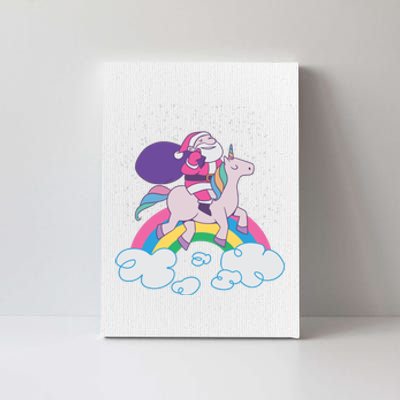 Santa Riding Unicorn Canvas