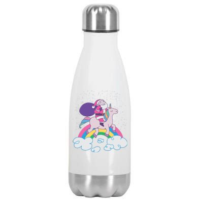 Santa Riding Unicorn Stainless Steel Insulated Water Bottle