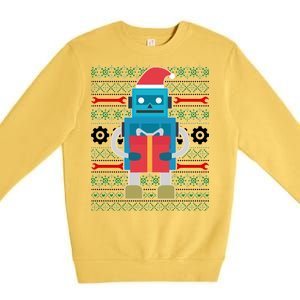 Santa Robot Ugly Christmas Premium Crewneck Sweatshirt