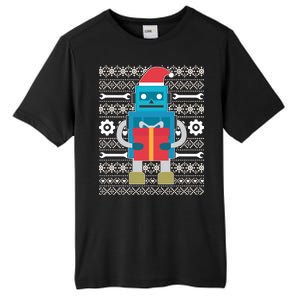 Santa Robot Ugly Christmas Tall Fusion ChromaSoft Performance T-Shirt