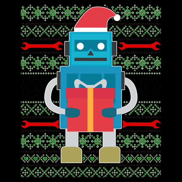 Santa Robot Ugly Christmas 16oz Travel Tumbler