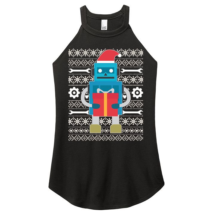 Santa Robot Ugly Christmas Women's Perfect Tri Rocker Tank