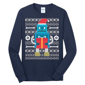 Santa Robot Ugly Christmas Tall Long Sleeve T-Shirt