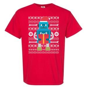 Santa Robot Ugly Christmas Garment-Dyed Heavyweight T-Shirt