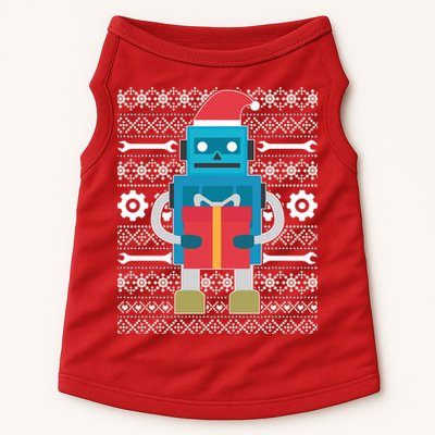 Santa Robot Ugly Christmas Doggie Tank