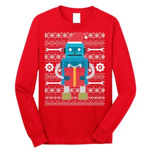 Santa Robot Ugly Christmas Long Sleeve Shirt