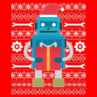 Santa Robot Ugly Christmas T-Shirt
