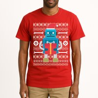 Santa Robot Ugly Christmas Tall T-Shirt