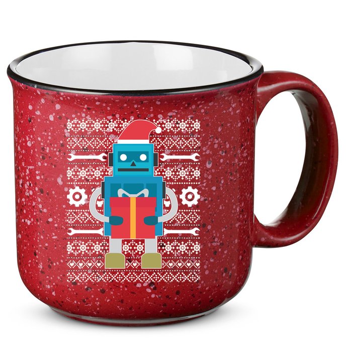Santa Robot Ugly Christmas 15oz Campfire Ceramic Mug