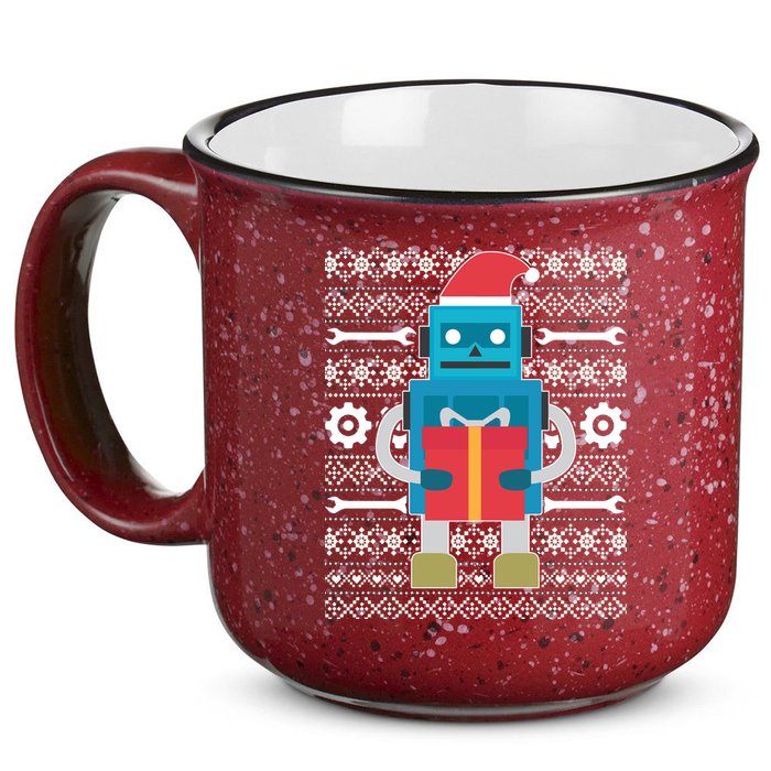 Santa Robot Ugly Christmas 15oz Campfire Ceramic Mug