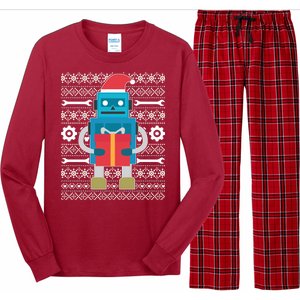 Santa Robot Ugly Christmas Long Sleeve Pajama Set