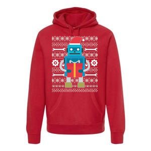 Santa Robot Ugly Christmas Premium Hoodie