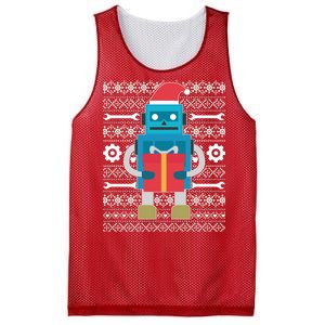 Santa Robot Ugly Christmas Mesh Reversible Basketball Jersey Tank