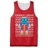 Santa Robot Ugly Christmas Mesh Reversible Basketball Jersey Tank