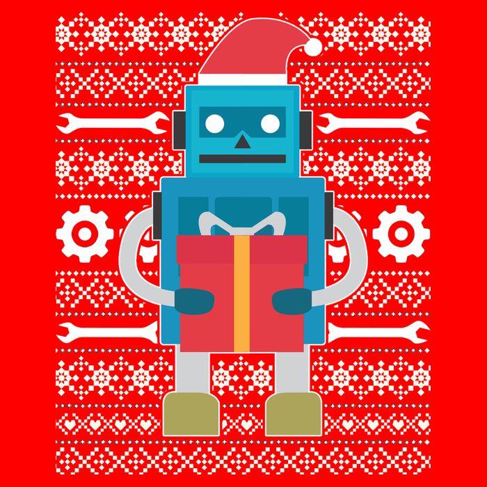 Santa Robot Ugly Christmas Mesh Reversible Basketball Jersey Tank