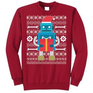 Santa Robot Ugly Christmas Tall Sweatshirt