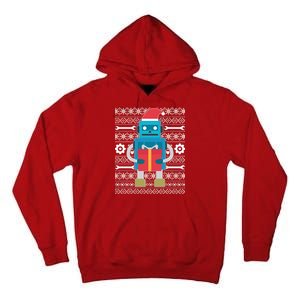 Santa Robot Ugly Christmas Tall Hoodie