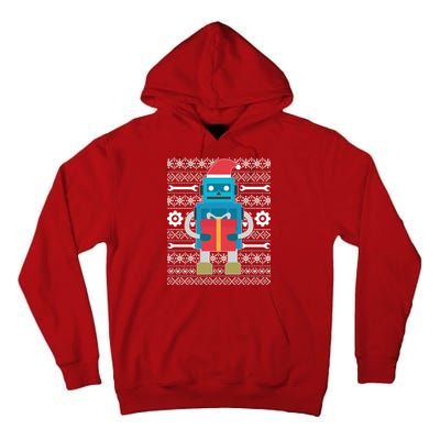 Santa Robot Ugly Christmas Tall Hoodie