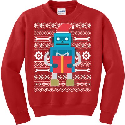 Santa Robot Ugly Christmas Kids Sweatshirt