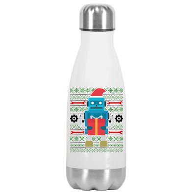 Santa Robot Ugly Christmas Stainless Steel Insulated Water Bottle