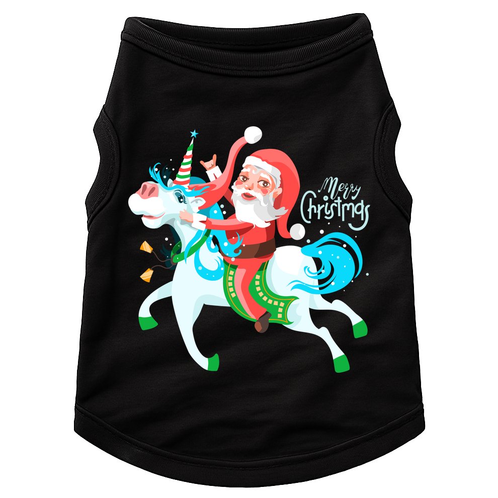 Santa Rocker Unicorn Doggie Tank