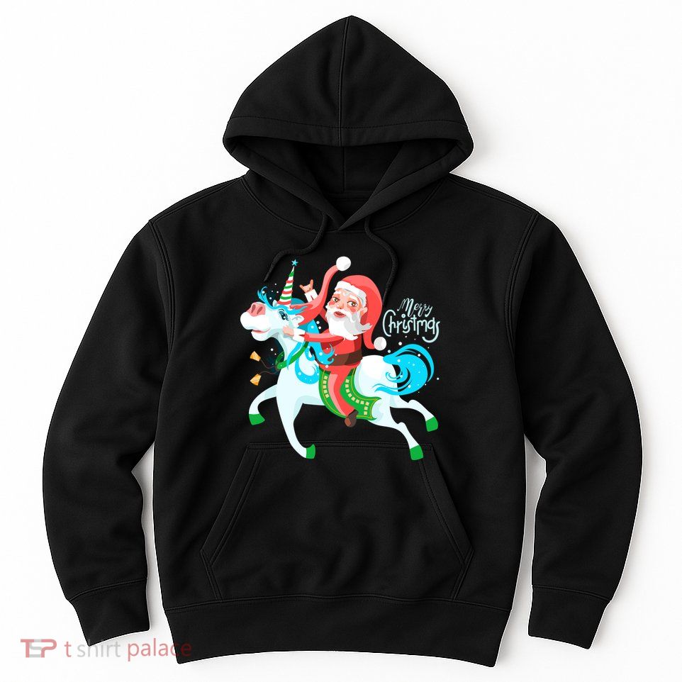 Santa Rocker Unicorn Hoodie
