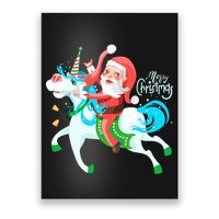 Santa Rocker Unicorn Poster