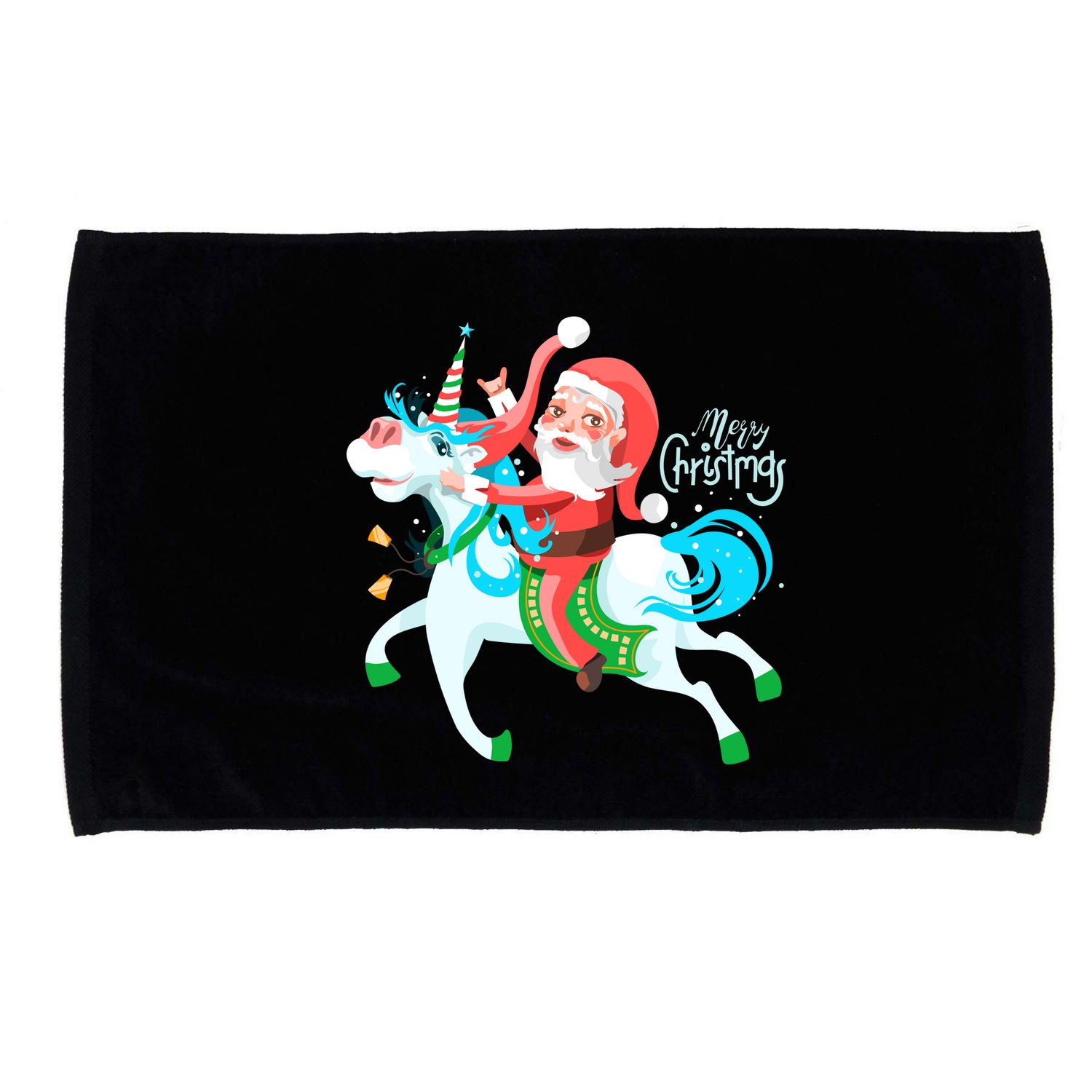 Santa Rocker Unicorn Microfiber Hand Towel