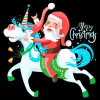 Santa Rocker Unicorn Visor