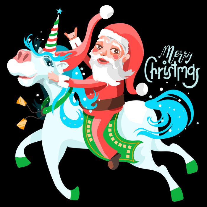 Santa Rocker Unicorn Visor