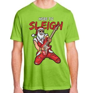 Santa Rocks Here To Sleigh  Adult ChromaSoft Performance T-Shirt