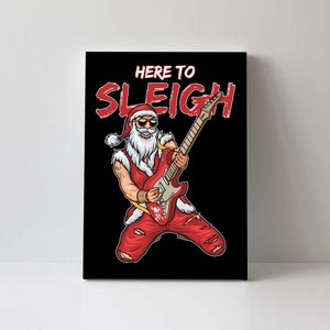 Santa Rocks Here To Sleigh  Canvas