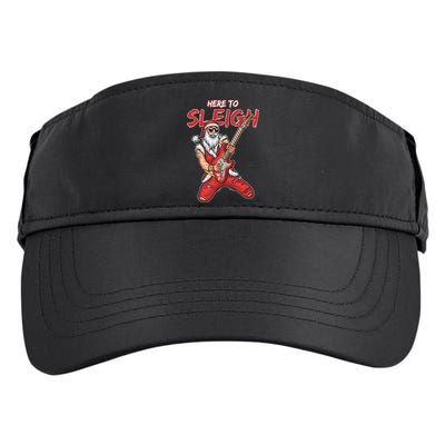 Santa Rocks Here To Sleigh  Adult Drive Performance Visor