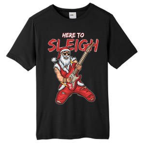 Santa Rocks Here To Sleigh  Tall Fusion ChromaSoft Performance T-Shirt