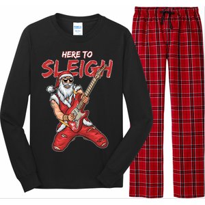 Santa Rocks Here To Sleigh  Long Sleeve Pajama Set