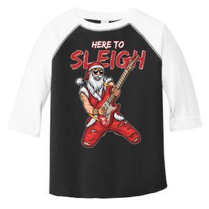 Santa Rocks Here To Sleigh  Toddler Fine Jersey T-Shirt