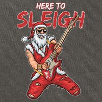 Santa Rocks Here To Sleigh  Cotton Canvas Backpack