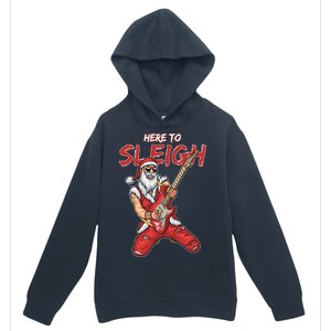 Santa Rocks Here To Sleigh  Urban Pullover Hoodie