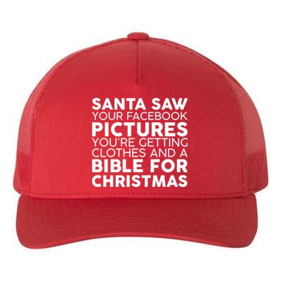 Santa Saw Your Facebook Pictures Christmas Yupoong Adult 5-Panel Trucker Hat