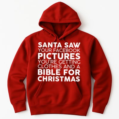 Santa Saw Your Facebook Pictures Christmas Hoodie