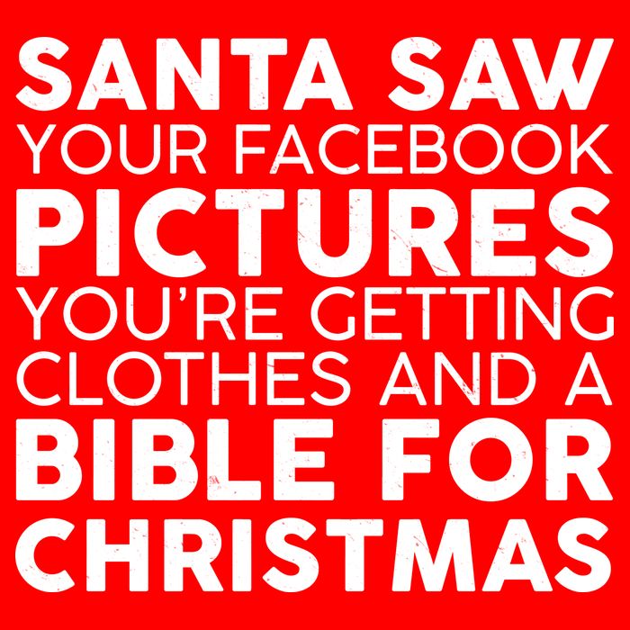 Santa Saw Your Facebook Pictures Christmas Women's V-Neck T-Shirt