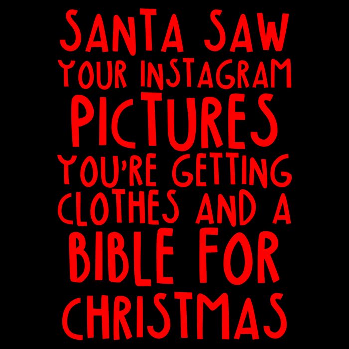 Santa Saw Your Instagram Pictures Womens Tank Top