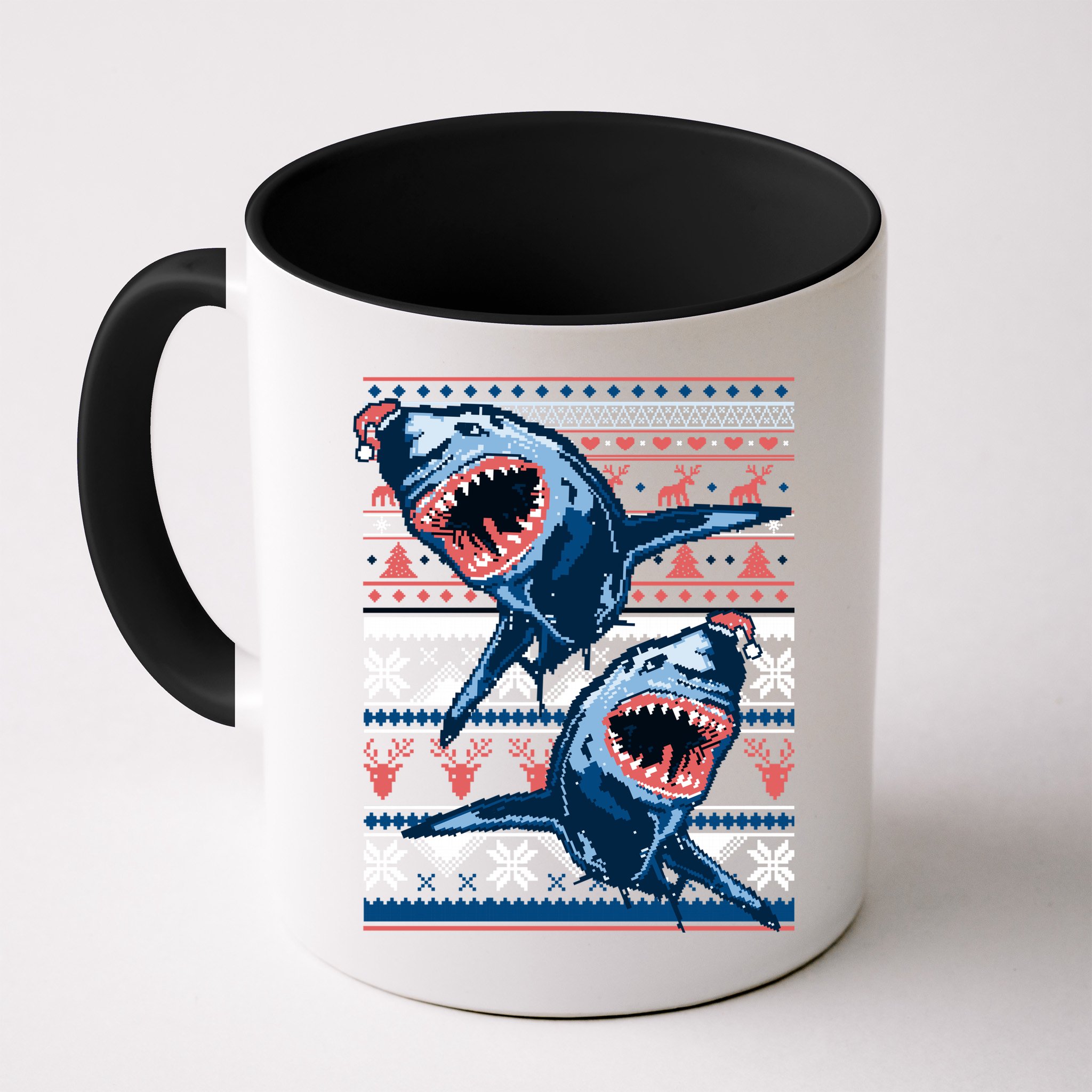 Santa Shark Ugly Christmas Sweater Mug