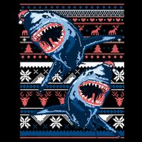 Santa Shark Ugly Christmas Sweater Youth Performance Sprint T-Shirt