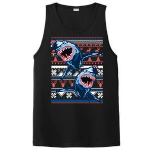 Santa Shark Ugly Christmas Sweater PosiCharge Competitor Tank