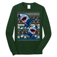 Santa Shark Ugly Christmas Sweater Long Sleeve Shirt